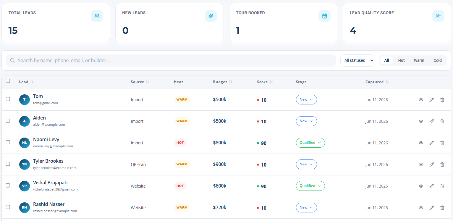 Capture and manage your leads setup